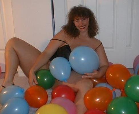 BBW-Prinzessin mit Luftballons