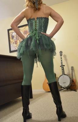 Caitlin went as posion ivy for halloween