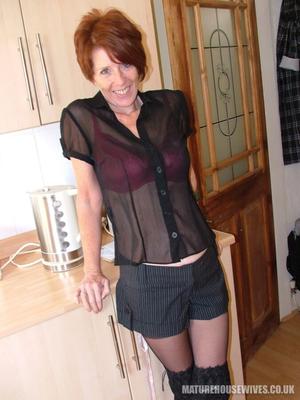 Thin mature redhead Eleanor.