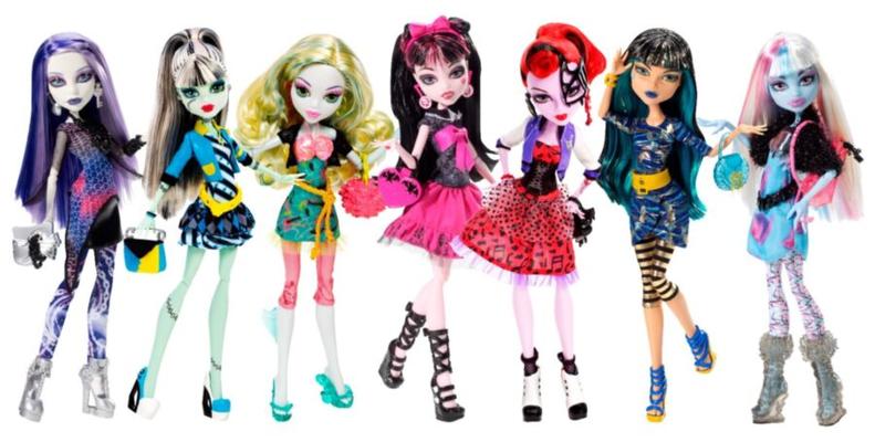 Готические девушки Monster High Dolls обнаженные