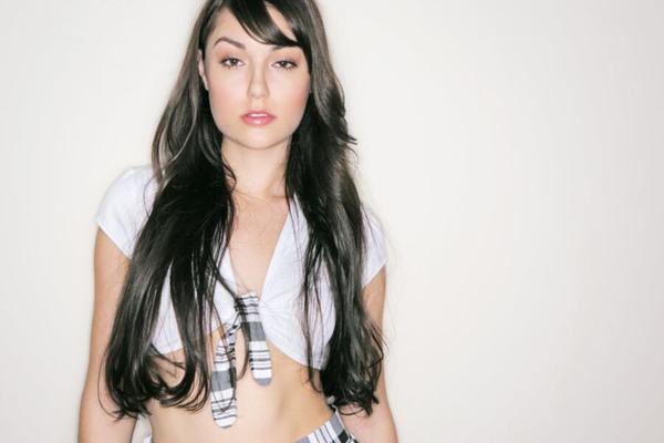 Sasha Grey slutty schoolgirl and her dildo