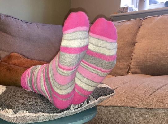 Pink Stripy Socks