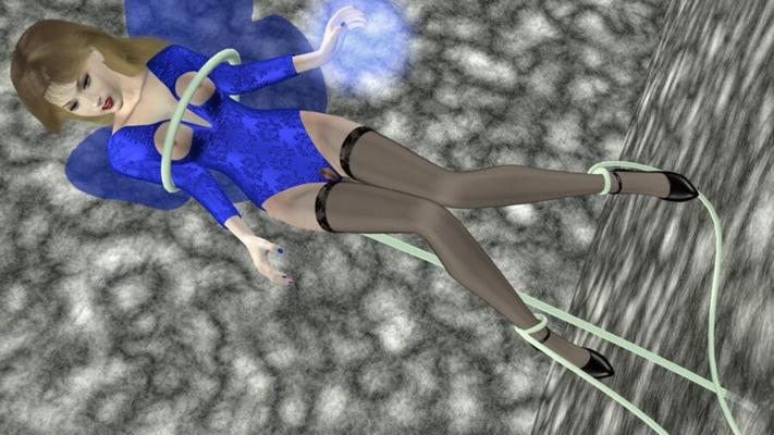 Slime House (-Blue)-Angel in Leotard Pantyhose and Heels