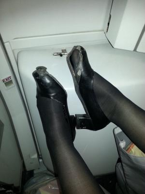 Working women and their smelly heels and nylons