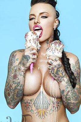 Christy Mack ink and icecream