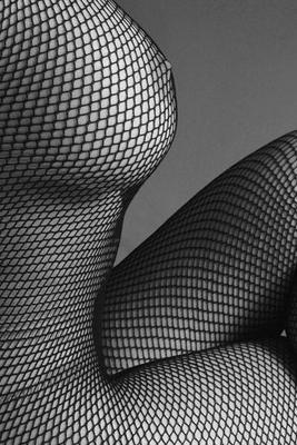 B&W  Fishnet Stockings