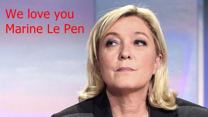 Deseo a la conservadora Marine Le Pen