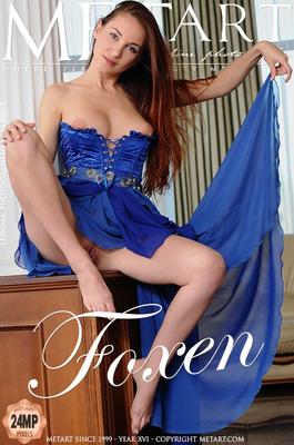 Ledona-Foxn-Redhead long blue dress thin dancer legs and nice pu