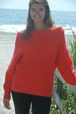 Coral Mohair Sweater Girls