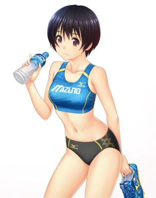 Bonitos trajes de baño anime y ropa deportiva.