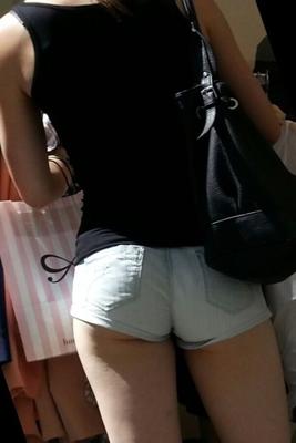 Close up shorts ass