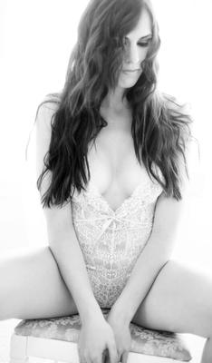 Brunette Seattle bridal boudoir