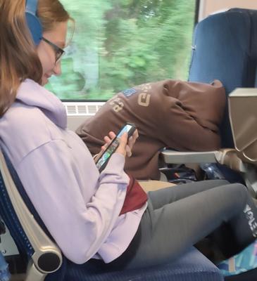 Skinny Polish Teen NN candid in the train