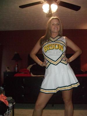 Amateur Wife in Cheerleader outfit