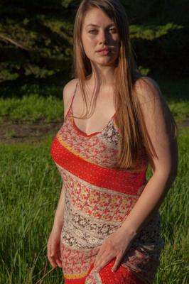 Lillias in a field