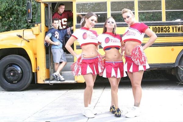 Jaclyn Case, Rachel Roxxx and Aline slutty cheerleaders