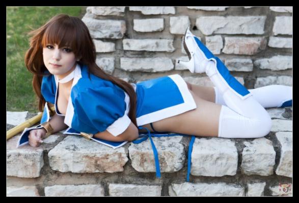 Kasumi em Azul - Cosplay