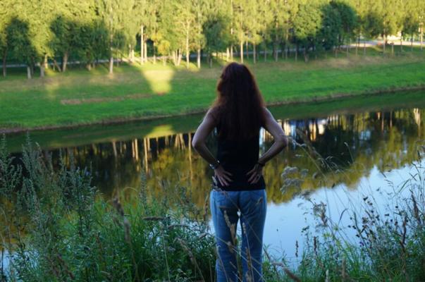 Upon Volga-river Golden Evening