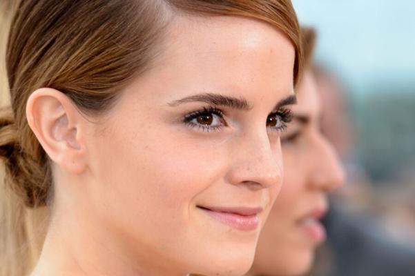 Emma Watson in a tiny red dress