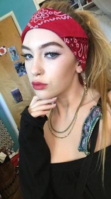 Blonde teen taking fancy selfies