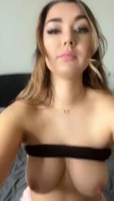 Web girl with her sexy tits out