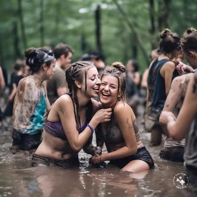 Happy friends lost in the swamp