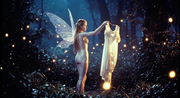 Naked Fairies, Vintage Fantasy movie aesthetic photoshoot