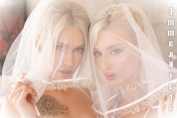 Las novias Kiara Cole y Emma Rosie en preciosa lencería nupcial